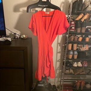 Red/Pink Wrap Sundress